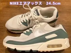 美品　NIKE エアマックス 24.5cm ホワイト/グリーン