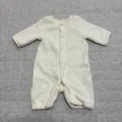 2WAYオール ドレスオール ロンパース ホワイト ファー ボア 50 60 冬