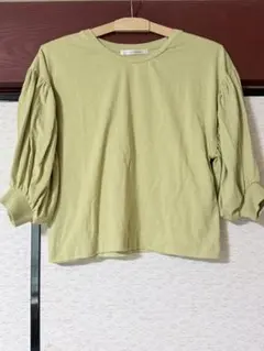 alicia PAGEBOY イエロー 五分袖 Tシャツ