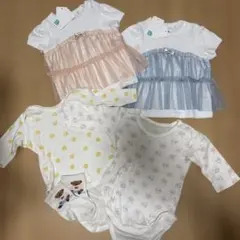 【5点セット】 ベビー服 70 まとめ売り Tシャツ 肌着 靴下 半袖 女の子