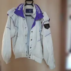 90s Mizuno ミズノ ナイロンジャケット ヴィンテージ 白紫 Lのサムネイル