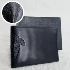 ！新品！　Versace 折り財布　クロコ　付属品完備 関税込】◇VERSACE ヴェルサーチェ◇Virtus 折りたたみ財布