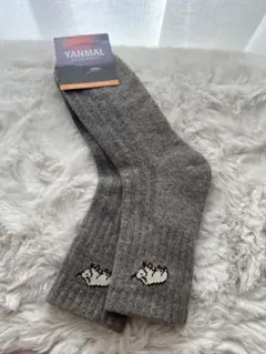 YANMAL モンゴル産 ウールソックス グレー 防寒