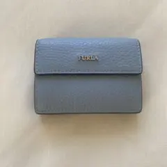 FURLA フルラ　三つ折り財布 ライトブルーのサムネイル