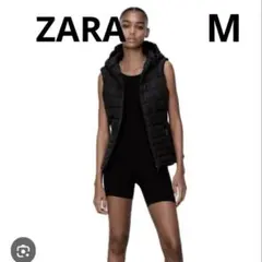 ZARA フード付きパフベスト
