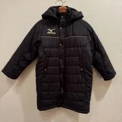Mizuno ブラック 中綿コート フード付き　130