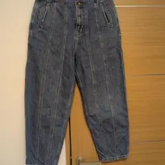 ZARA ストライプ ハイウエストデニムパンツ