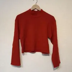 SLY 赤 ハイネック 長袖ニット