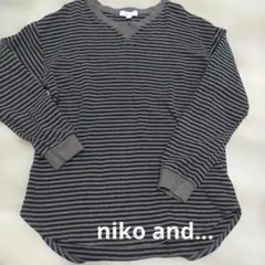 【niko and…】ニコアンド★長袖シャツ カットソー プルオーバー 起毛 М