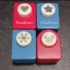 CarlaCraft クラフトパンチ 4個セット ハート 星 雪 ミッキー 廃盤