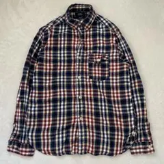 シップス ネルシャツ チェック柄 コットン100% ブルー系 M