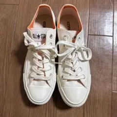 CONVERSE ローカットスニーカー　白　オレンジ