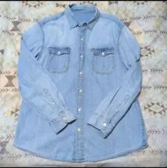 メンズ ライトブルーシャツ Lサイズ