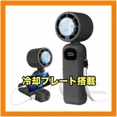 ハンディファン 冷却プレート 冷暖対応 ペルチェ式 3段階調整 充電式 首掛け