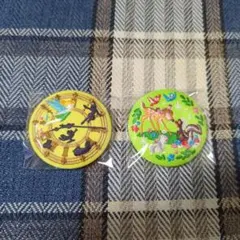 ディズニー刺繍缶バッチ2 ティンカーベル＆バンビ　2個セット