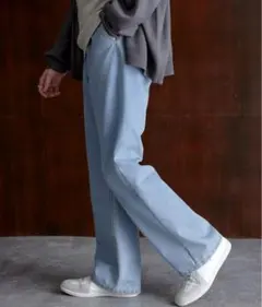 ルーズフレアデニムパンツ