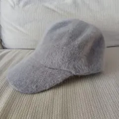 【プラステ】グレー ファーキャップ 調整可能