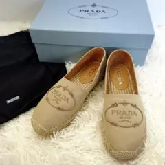 PRADAプラダ エスパドリーユ ベージュ 箱付き正規品のサムネイル