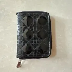 Dior ブラック エナメル 二つ折りブラシポーチ