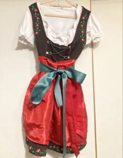 ドイツ製【ビーズ刺繍 ディアンドル 3点セット】チロルワンピース　民族衣装 ドイツ製【ビーズ刺繍 ディアンドル 3点セット】チロルワンピース 民族