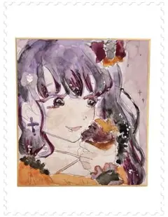 オリジナルイラスト 水彩画 手描き 創作イラスト 『HalloweenGirl』