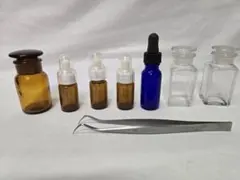 【昭和レトロ】薬瓶 スポイト瓶 ガラス瓶 ピンセット