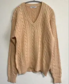GRASS MEN’S・JUN SAITO ケーブルニット　ベージュ　Mサイズ