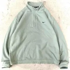 ナイキゴルフ XL刺繍ロゴ ハーフジップ スウェット トレーナー ライトグリーン