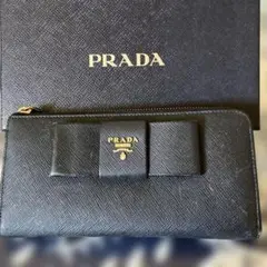PRADA サフィアーノ リボン 長財布 ブラックのサムネイル