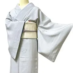 AA114愛華 着物 小紋 紬地 花柄 仕付け糸 正絹 - メルカリ