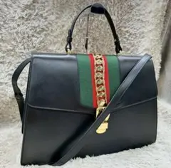 極美品】グッチ ハンドバッグ シルヴィ レザー ショルダーバッグ 1532 
