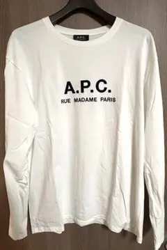 A.P.C. / RUE MADAMEロゴ刺繍ロングスリーブクルーネックTシャツ
