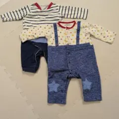 70・80サイズ 長袖ロンパース 2点セット