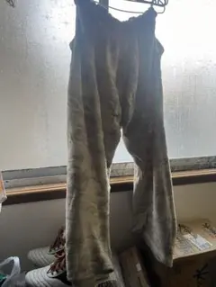 フリース ワイドパンツ M グレー系