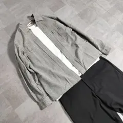 90's McGREGOR 夏シアサッカー フルジップ 長袖シャツ M 美品のサムネイル