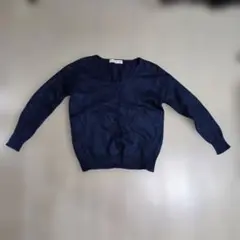 SENSE OF PLACE Vネック セーター ニット　Fサイズ　紺色