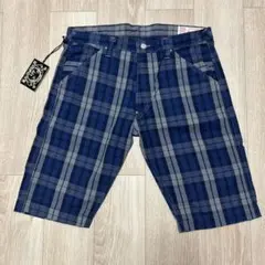 【新品未使用品】旧エヴィス ハーフパンツ チェック柄のサムネイル