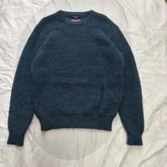 BACK NUMBER ワッフル編みクルーネックニット Lのサムネイル