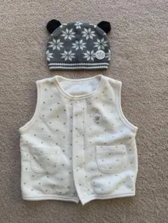 ベビー ベストとニット帽 セット