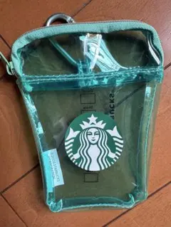 Starbucks クリアポーチ カラビナ付き