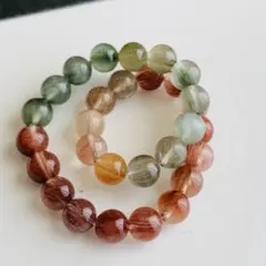 ラビットヘアルチル　サゲニティッククォーツ　ブレスレット　天然石　G187