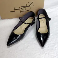 美品 ルタロン ポインテッドワンストラップフラット メリージェーン　日本製
