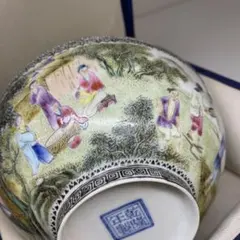 中国清時代　乾隆年製　白磁胎人物画　大鉢　27.2㎝　東さ7-0525④ 中国清時代 乾隆年製 白磁胎人物画 大鉢 27.2㎝ 東さ7-0525④ - メルカリ