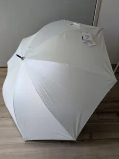 新品！because 日傘 晴雨兼用 長傘 50cm UVカット パールホワイトのサムネイル