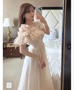 フリルオフショルコルセットワンピース[mb1584]