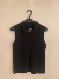 GUリブニットポロシャツ(ノースリーブ)のみ