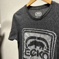ECKO UNLTD Tシャツ グレー クルーネック ロゴ　エコー