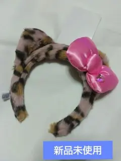 キティ　ヒョウ柄　ピンク　カチューシャ