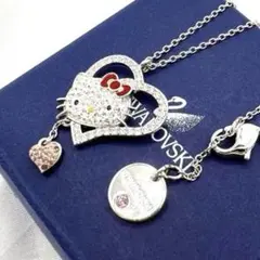 廃盤品】スワロフスキー キティ＆ダニエル ネックレス - メルカリ