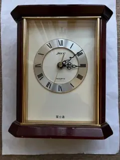 Jeco クオーツ 置時計 木製 ブラウン